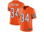 Chicago Bears #34 Walter Payton Vapor Untouchable Limited Orange Rush NFL Jersey