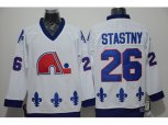 Quebec Nordiques #26 Peter Stastny White Throwback jerseys