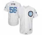 Chicago Cubs Kyle Ryan Authentic White 2016 Father's Day Fashion Flex Base Baseball Player Jersey