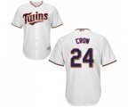 Minnesota Twins #24 C. J. Cron Replica White Home Cool Base Baseball Jersey