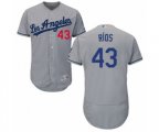 Los Angeles Dodgers Edwin Rios Grey Road Flex Base Authentic Collection Baseball Player Jersey
