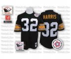 Pittsburgh Steelers #32 Franco Harris Black Team Color Authentic Throwback Football Jersey