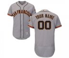 San Francisco Giants Customized Grey Road Flex Base Authentic Collection Baseball Jersey