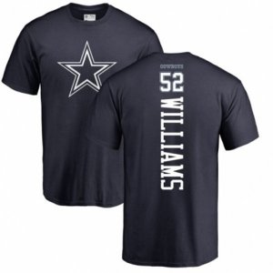 Dallas Cowboys #52 Connor Williams Navy Blue Backer T-Shirt