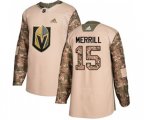 Vegas Golden Knights #15 Jon Merrill Authentic Camo Veterans Day Practice NHL Jersey