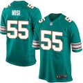 Miami Dolphins #55 Koa Misi Game Aqua Green Alternate NFL Jersey