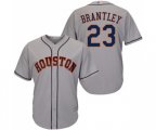 Houston Astros #23 Michael Brantley Replica Grey Road Cool Base Baseball Jersey