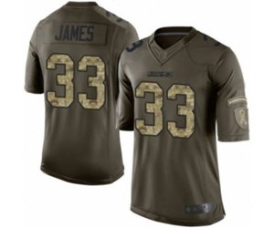 Los Angeles Chargers #33 Derwin James Limited Green Salute to Service Football Jersey