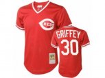 Cincinnati Reds #30 Ken Griffey Replica Red Throwback MLB Jersey