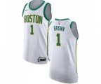 Boston Celtics #1 Walter Brown Authentic White Basketball Jersey - City Edition