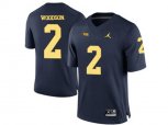 2016 Men's Jordan Brand Michigan Wolverines Charles Woodson #2 College Football Limited Jersey - Navy Blue