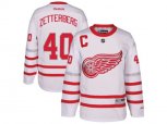 Detroit Red Wings #40 Henrik Zetterberg White 2017 Centennial Classic Stitched NHL Jersey