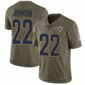 Los Angeles Rams #22 Trumaine Johnson Limited Olive 2017 Salute to Service NFL Jersey