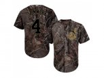 Cleveland Indians #4 Bradley Zimmer Camo Realtree Collection Cool Base Stitched MLB Jersey