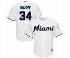 Miami Marlins Magneuris Sierra Replica White Home Cool Base Baseball Player Jersey