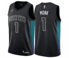 Charlotte Hornets #1 Malik Monk Swingman Black NBA Jersey - City Edition