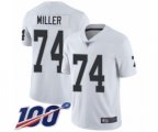 Oakland Raiders #74 Kolton Miller White Vapor Untouchable Limited Player 100th Season Football Jersey