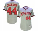 Los Angeles Angels of Anaheim #44 Reggie Jackson Grey Flexbase Authentic Collection Cooperstown Baseball Jersey