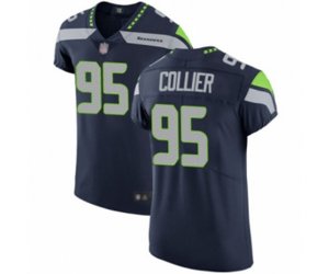 Seattle Seahawks #95 L.J. Collier Navy Blue Team Color Vapor Untouchable Elite Player Football Jersey