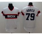 Men Chicago White Sox #79 Jose Abreu Majestic white Flexbase Authentic Collection Player Jersey