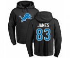 Detroit Lions #83 Jesse James Black Name & Number Logo Pullover Hoodie