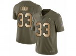 Minnesota Vikings #33 Dalvin Cook Limited Olive Gold 2017 Salute to Service NFL Jersey