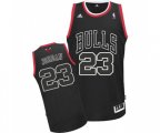 Chicago Bulls #23 Michael Jordan Authentic Black Shadow Basketball Jersey
