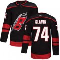 Carolina Hurricanes #74 Jaccob Slavin Authentic Black Alternate NHL Jersey