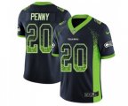 Seattle Seahawks #20 Rashaad Penny Limited Navy Blue Rush Drift Fashion Football Jersey