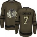 Chicago Blackhawks #7 Brent Seabrook Authentic Green Salute to Service NHL Jersey