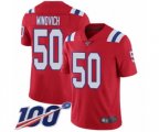 New England Patriots #50 Chase Winovich Red Alternate Vapor Untouchable Limited Player 100th Season Football Jersey