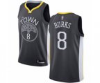 Golden State Warriors #8 Alec Burks Authentic Black Basketball Jersey - Statement Edition