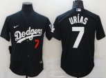 Los Angeles Dodgers #7 Julio Urias Nike Black Replica Home Jersey