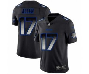 Buffalo Bills #17 Josh Allen Limited Black Smoke Fashion Football Jersey