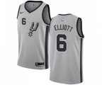 San Antonio Spurs #6 Sean Elliott Swingman Silver Alternate NBA Jersey Statement Edition