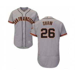 San Francisco Giants #26 Chris Shaw Grey Road Flex Base Authentic Collection Baseball Player Jersey
