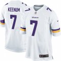 Minnesota Vikings #7 Case Keenum Game White NFL Jersey