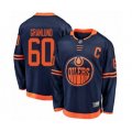 Edmonton Oilers #60 Markus Granlund Authentic Navy Blue Alternate Fanatics Branded Breakaway Hockey Jersey