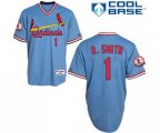 St. Louis Cardinals #1 Ozzie Smith Replica Blue 1982 Turn Back The Clock Baseball Jersey