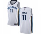 Memphis Grizzlies #11 Mike Conley Authentic White NBA Jersey - Association Edition