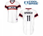 Chicago White Sox #11 Luis Aparicio White Alternate Flex Base Authentic Collection Baseball Jersey