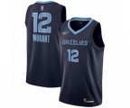 Memphis Grizzlies #12 Ja Morant Authentic Navy Blue Finished Basketball Jersey - Icon Edition