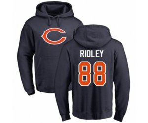 Chicago Bears #88 Riley Ridley Navy Blue Name & Number Logo Pullover Hoodie