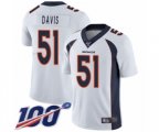 Denver Broncos #51 Todd Davis White Vapor Untouchable Limited Player 100th Season Football Jersey