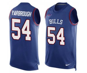 Buffalo Bills #54 Eddie Yarbrough Limited Royal Blue Player Name & Number Tank Top Football Jersey