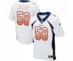 Denver Broncos #58 Von Miller Elite White Road Drift Fashion Football Jersey
