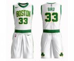 Boston Celtics #33 Larry Bird Swingman White Basketball Suit Jersey - City Edition