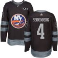 New York Islanders #4 Dennis Seidenberg Premier Black 1917-2017 100th Anniversary NHL Jersey