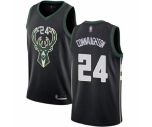 Milwaukee Bucks #24 Pat Connaughton Authentic Black Basketball Jersey - Statement Edition