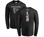 Atlanta Falcons #4 Brett Favre Black Backer Long Sleeve T-Shirt